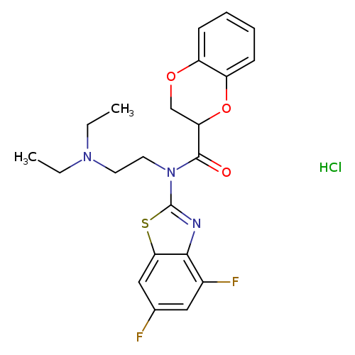 N-[2-(diethylamino)ethyl]-N-(4,6-difluoro-1,3-benzothiazol-2-yl)-2,3-dihydro-1,4-benzodioxine-2-carboxamide hydrochloride