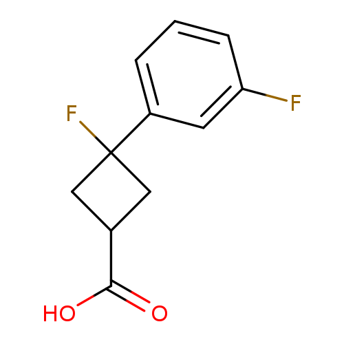 3-fluoro-3-(3-fluorophenyl)cyclobutane-1-carboxylic acid