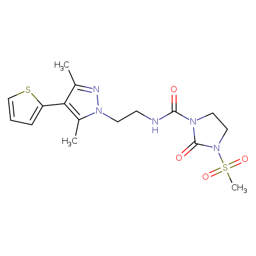 N-{2-[3,5-dimethyl-4-(thiophen-2-yl)-1H-pyrazol-1-yl]ethyl}-3-methanesulfonyl-2-oxoimidazolidine-1-carboxamide