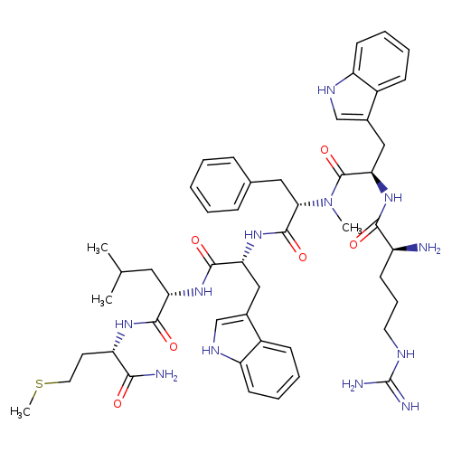 L-Methioninamide, L-arginyl-D-tryptophyl-N-methyl-L-phenylalanyl-D-tryptophyl-L-leucyl-