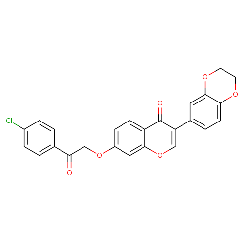 7-[2-(4-chlorophenyl)-2-oxoethoxy]-3-(2,3-dihydro-1,4-benzodioxin-6-yl)-4H-chromen-4-one