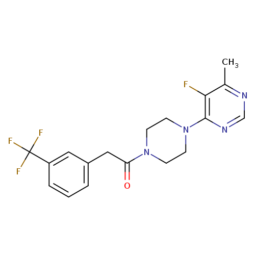1-[4-(5-fluoro-6-methylpyrimidin-4-yl)piperazin-1-yl]-2-[3-(trifluoromethyl)phenyl]ethan-1-one
