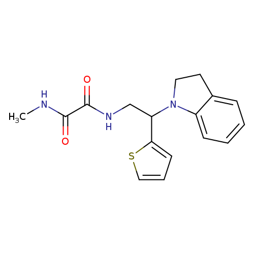 N'-[2-(2,3-dihydro-1H-indol-1-yl)-2-(thiophen-2-yl)ethyl]-N-methylethanediamide