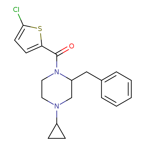 2-benzyl-1-(5-chlorothiophene-2-carbonyl)-4-cyclopropylpiperazine