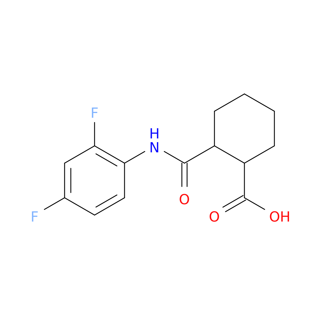 2-[(2,4-difluorophenyl)carbamoyl]cyclohexane-1-carboxylic acid