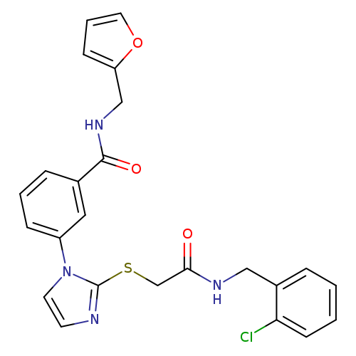 3-{2-[({[(2-chlorophenyl)methyl]carbamoyl}methyl)sulfanyl]-1H-imidazol-1-yl}-N-[(furan-2-yl)methyl]benzamide