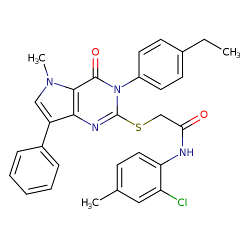 N-(2-chloro-4-methylphenyl)-2-{[3-(4-ethylphenyl)-5-methyl-4-oxo-7-phenyl-3H,4H,5H-pyrrolo[3,2-d]pyrimidin-2-yl]sulfanyl}acetamide
