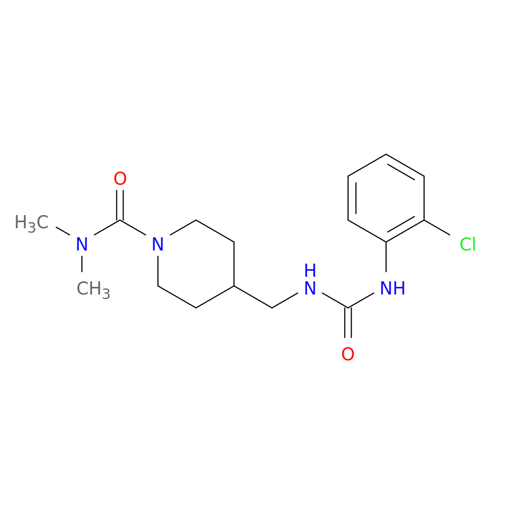 4-({[(2-chlorophenyl)carbamoyl]amino}methyl)-N,N-dimethylpiperidine-1-carboxamide