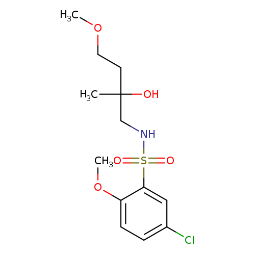 2-[(5-chloro-2-methoxybenzenesulfonamido)methyl]-4-methoxybutan-2-ol