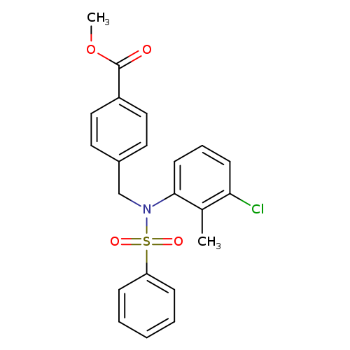 Methyl 4-([(3-chloro-2-methylphenyl)(phenylsulfonyl)amino]methyl)benzoate