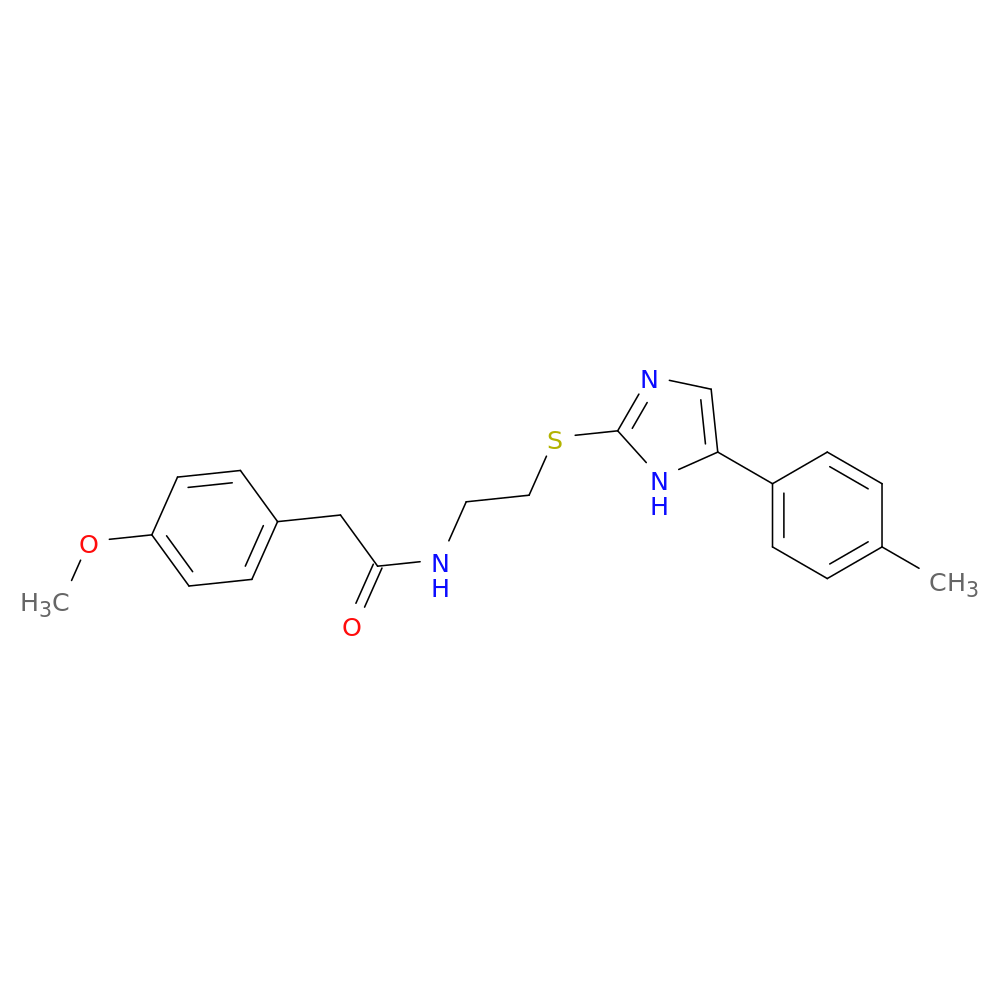 2-(4-methoxyphenyl)-N-(2-{[5-(4-methylphenyl)-1H-imidazol-2-yl]sulfanyl}ethyl)acetamide
