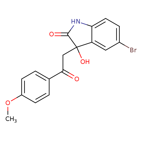 5-BROMO-3-HYDROXY-3-[2-(4-METHOXYPHENYL)-2-OXOETHYL]-1,3-DIHYDRO-2H-INDOL+