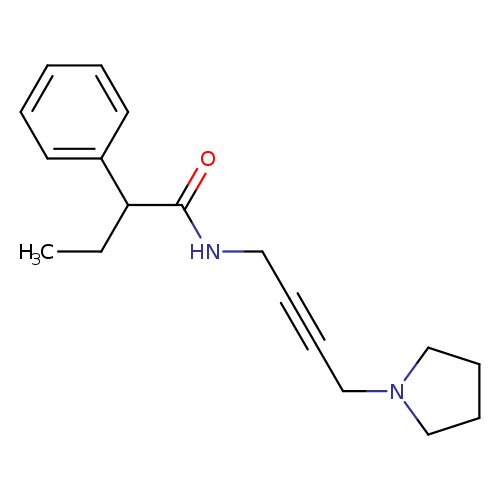 2-phenyl-N-[4-(pyrrolidin-1-yl)but-2-yn-1-yl]butanamide
