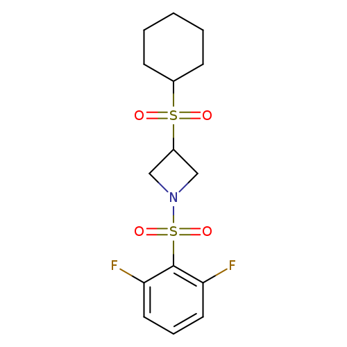 3-(cyclohexanesulfonyl)-1-(2,6-difluorobenzenesulfonyl)azetidine