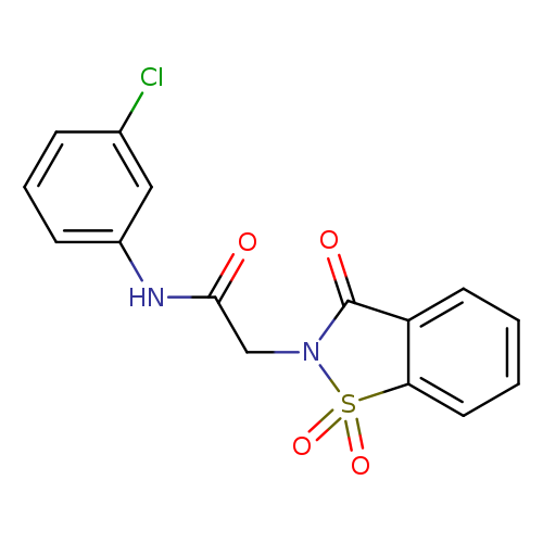 N-(3-chlorophenyl)-2-(1,1,3-trioxo-1,3-dihydro-2H-1,2-benzisothiazol-2-yl)acetamide