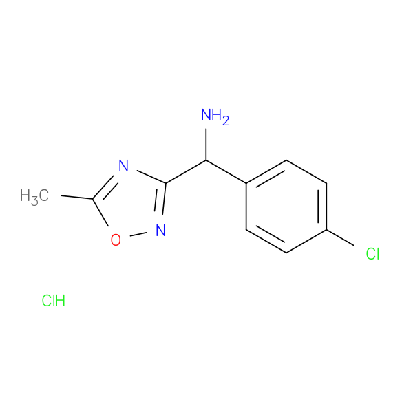 (4-chlorophenyl)(5-methyl-1,2,4-oxadiazol-3-yl)methanamine hydrochloride