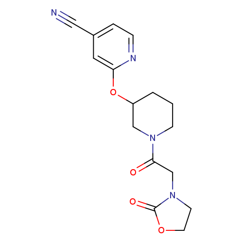 2-({1-[2-(2-oxo-1,3-oxazolidin-3-yl)acetyl]piperidin-3-yl}oxy)pyridine-4-carbonitrile