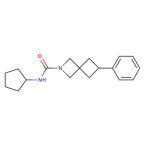 N-cyclopentyl-6-phenyl-2-azaspiro[3.3]heptane-2-carboxamide
