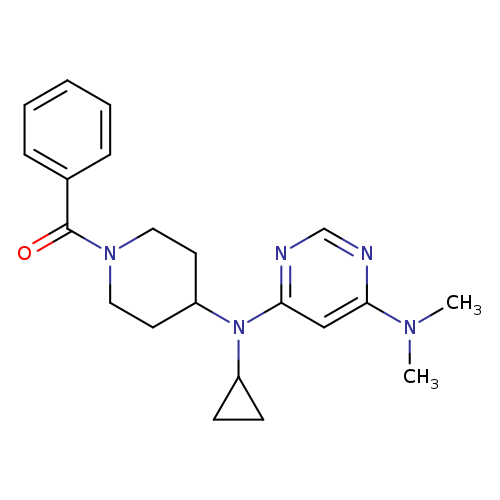 N4-(1-benzoylpiperidin-4-yl)-N4-cyclopropyl-N6,N6-dimethylpyrimidine-4,6-diamine