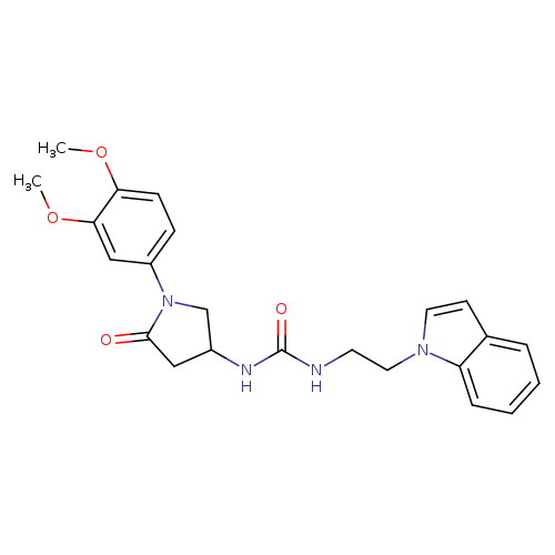 3-[1-(3,4-dimethoxyphenyl)-5-oxopyrrolidin-3-yl]-1-[2-(1H-indol-1-yl)ethyl]urea