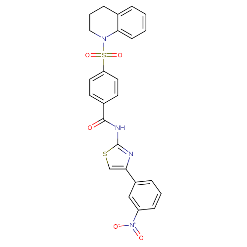 N-[4-(3-nitrophenyl)-1,3-thiazol-2-yl]-4-(1,2,3,4-tetrahydroquinoline-1-sulfonyl)benzamide