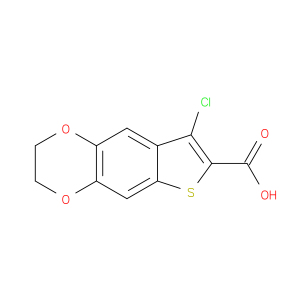 6-chloro-10,13-dioxa-4-thiatricyclo[7.4.0.0,3,7]trideca-1(9),2,5,7-tetraene-5-carboxylic acid