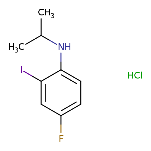 4-fluoro-2-iodo-N-(propan-2-yl)aniline hydrochloride