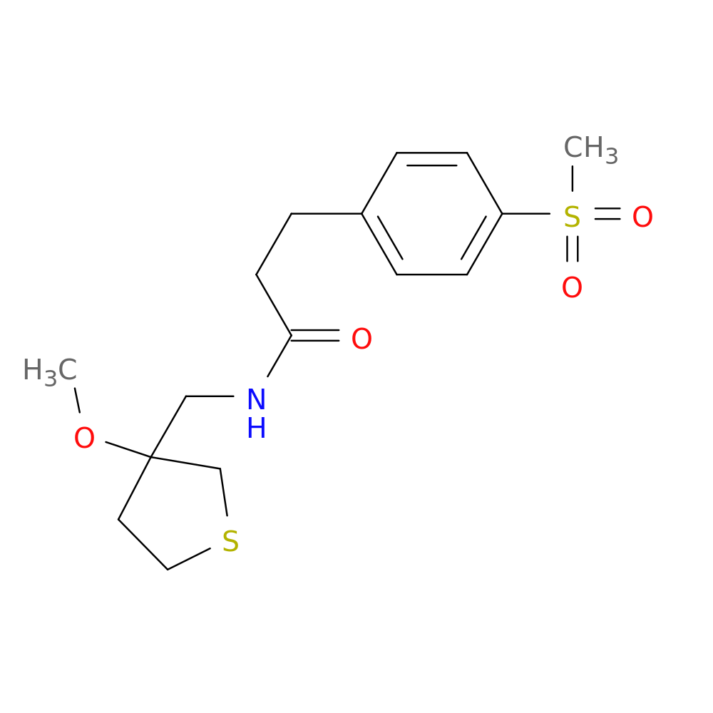 3-(4-methanesulfonylphenyl)-N-[(3-methoxythiolan-3-yl)methyl]propanamide