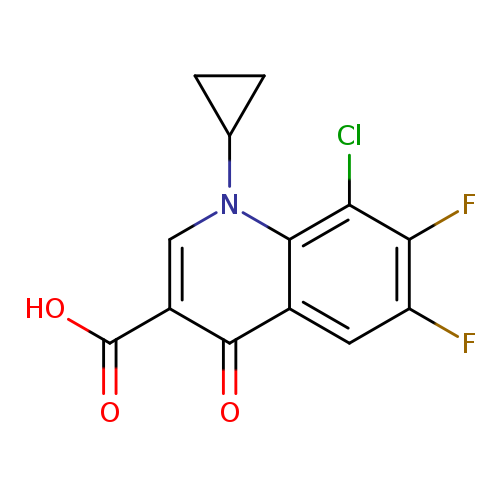3-Quinolinecarboxylic acid, 8-chloro-1-cyclopropyl-6,7-difluoro-1,4-dihydro-4-oxo-