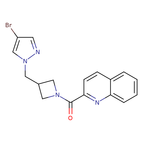 2-{3-[(4-bromo-1H-pyrazol-1-yl)methyl]azetidine-1-carbonyl}quinoline