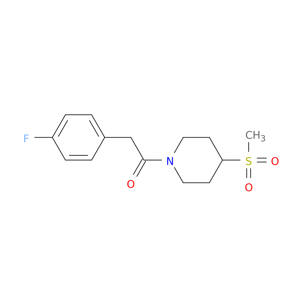 2-(4-fluorophenyl)-1-(4-methanesulfonylpiperidin-1-yl)ethan-1-one