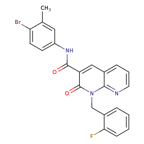 N-(4-bromo-3-methylphenyl)-1-[(2-fluorophenyl)methyl]-2-oxo-1,2-dihydro-1,8-naphthyridine-3-carboxamide