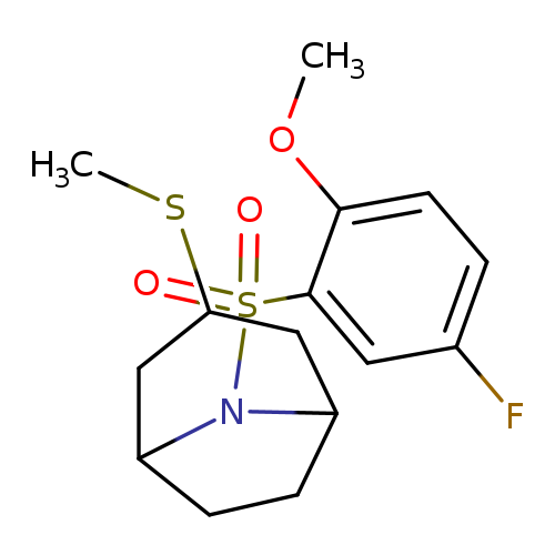 8-(5-fluoro-2-methoxybenzenesulfonyl)-3-(methylsulfanyl)-8-azabicyclo[3.2.1]octane