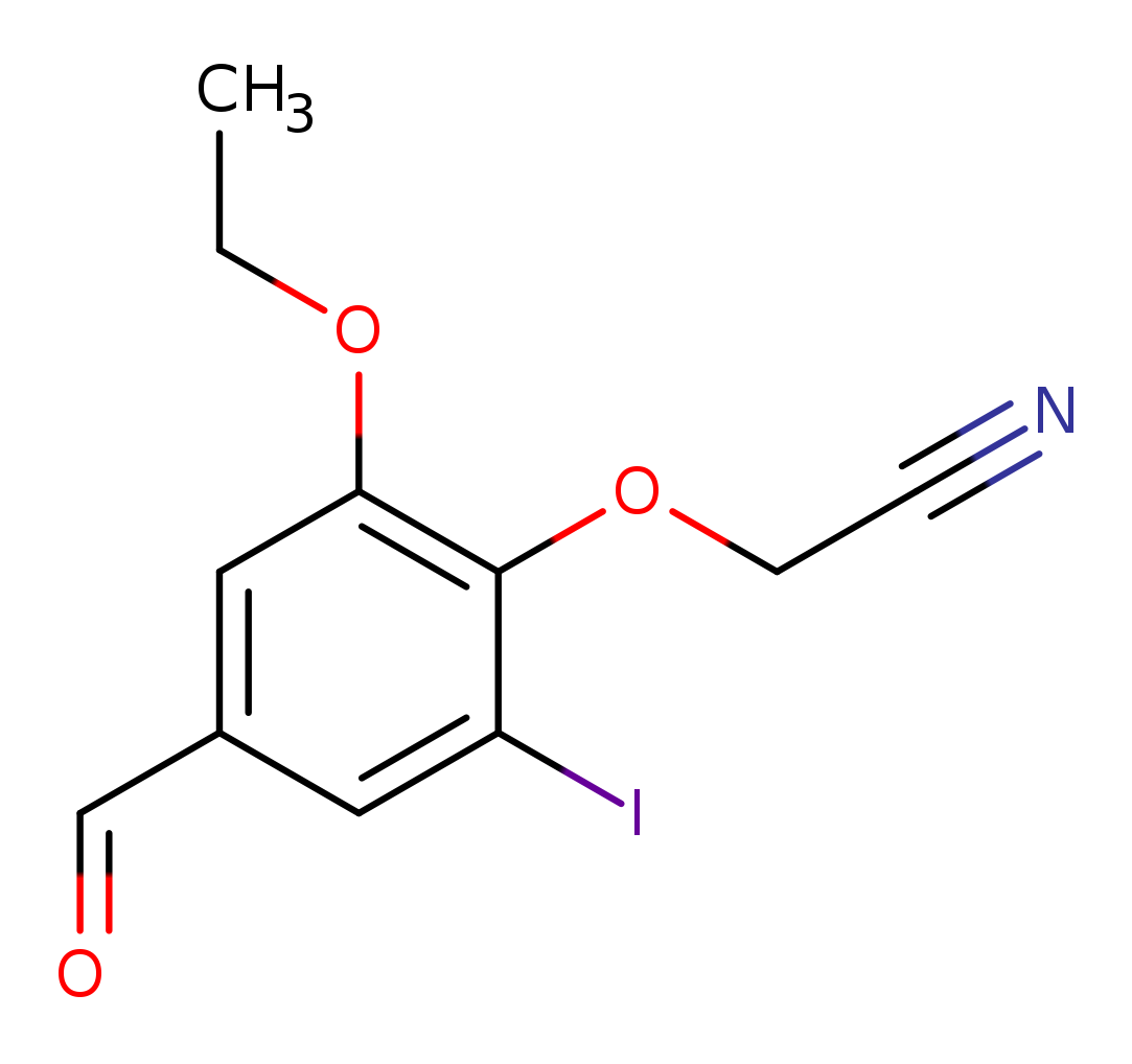 2-(2-ethoxy-4-formyl-6-iodophenoxy)acetonitrile