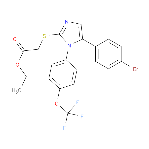 ethyl 2-{[5-(4-bromophenyl)-1-[4-(trifluoromethoxy)phenyl]-1H-imidazol-2-yl]sulfanyl}acetate