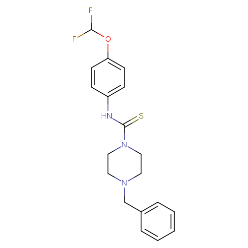 4-benzyl-N-[4-(difluoromethoxy)phenyl]piperazine-1-carbothioamide