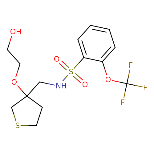 N-{[3-(2-hydroxyethoxy)thiolan-3-yl]methyl}-2-(trifluoromethoxy)benzene-1-sulfonamide