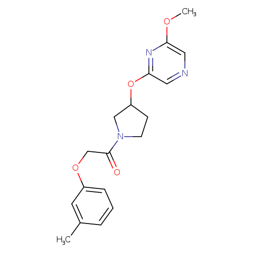 1-{3-[(6-methoxypyrazin-2-yl)oxy]pyrrolidin-1-yl}-2-(3-methylphenoxy)ethan-1-one