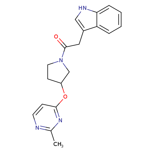 2-(1H-indol-3-yl)-1-{3-[(2-methylpyrimidin-4-yl)oxy]pyrrolidin-1-yl}ethan-1-one