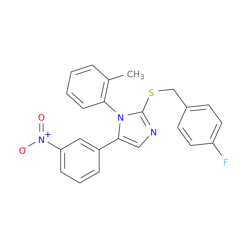 2-{[(4-fluorophenyl)methyl]sulfanyl}-1-(2-methylphenyl)-5-(3-nitrophenyl)-1H-imidazole