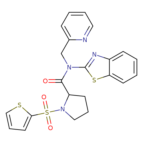 N-(1,3-benzothiazol-2-yl)-N-[(pyridin-2-yl)methyl]-1-(thiophene-2-sulfonyl)pyrrolidine-2-carboxamide