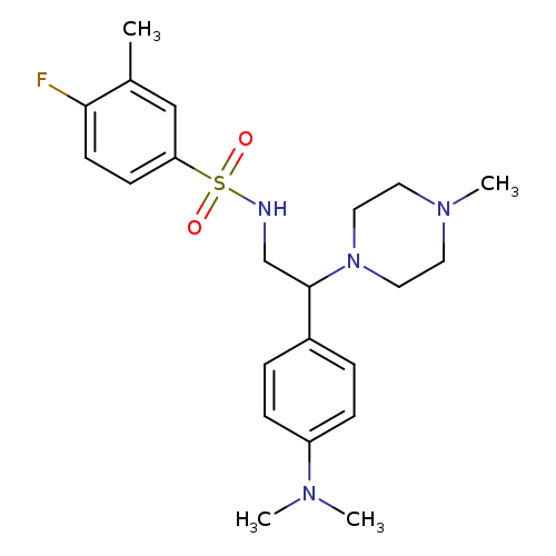 N-{2-[4-(dimethylamino)phenyl]-2-(4-methylpiperazin-1-yl)ethyl}-4-fluoro-3-methylbenzene-1-sulfonamide