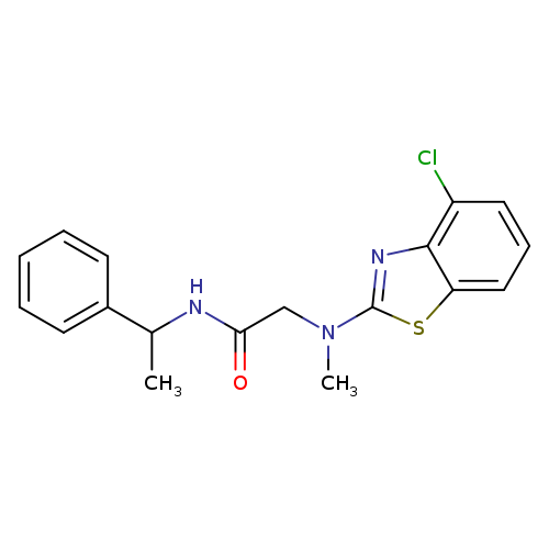 2-[(4-chloro-1,3-benzothiazol-2-yl)(methyl)amino]-N-(1-phenylethyl)acetamide