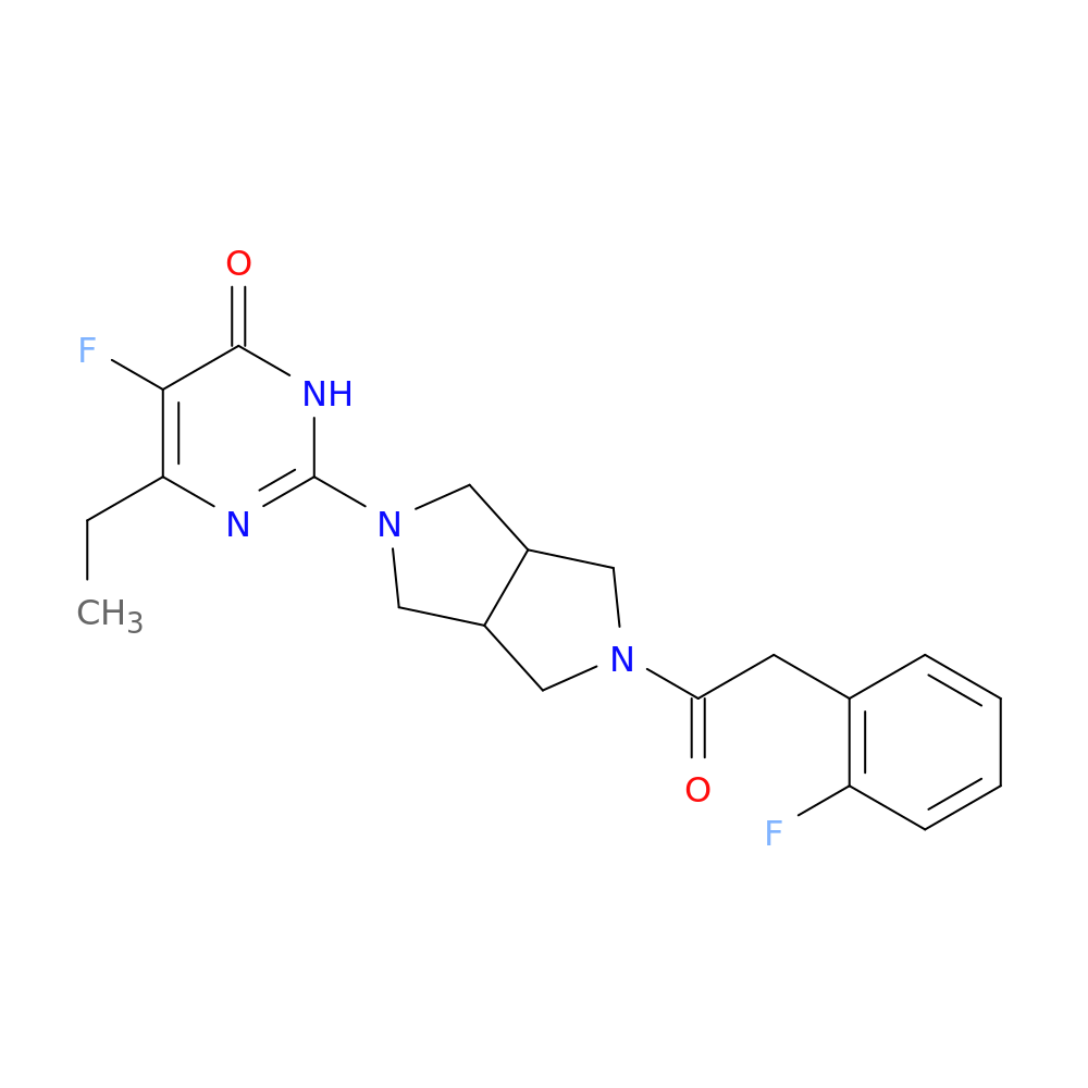 6-ethyl-5-fluoro-2-{5-[2-(2-fluorophenyl)acetyl]-octahydropyrrolo[3,4-c]pyrrol-2-yl}-3,4-dihydropyrimidin-4-one