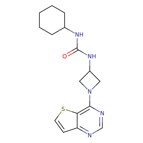 1-cyclohexyl-3-(1-{thieno[3,2-d]pyrimidin-4-yl}azetidin-3-yl)urea