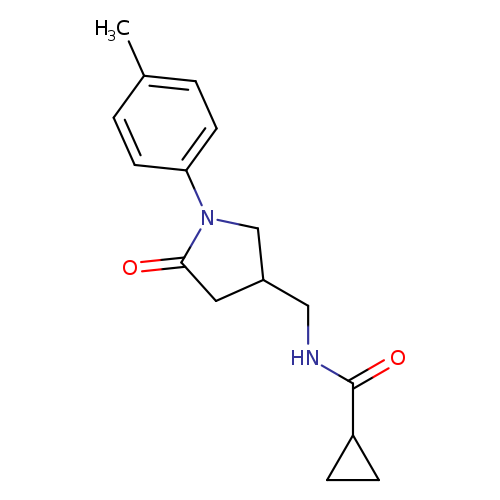 N-{[1-(4-methylphenyl)-5-oxopyrrolidin-3-yl]methyl}cyclopropanecarboxamide