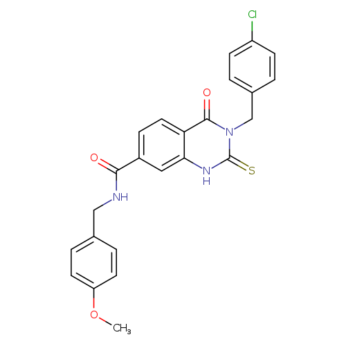 3-[(4-chlorophenyl)methyl]-N-[(4-methoxyphenyl)methyl]-4-oxo-2-sulfanylidene-1,2,3,4-tetrahydroquinazoline-7-carboxamide