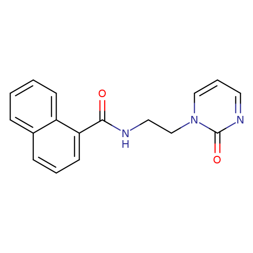 N-[2-(2-oxo-1,2-dihydropyrimidin-1-yl)ethyl]naphthalene-1-carboxamide