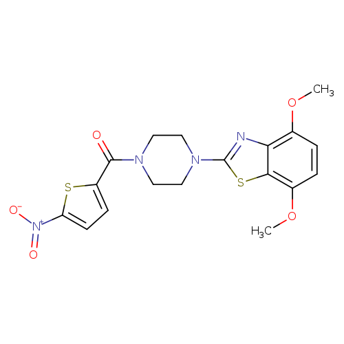 4,7-dimethoxy-2-[4-(5-nitrothiophene-2-carbonyl)piperazin-1-yl]-1,3-benzothiazole