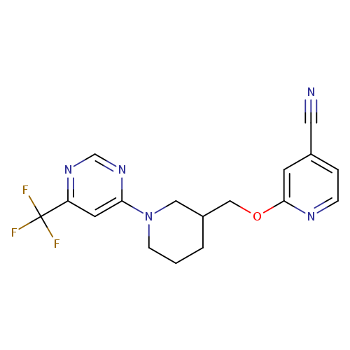 2-({1-[6-(trifluoromethyl)pyrimidin-4-yl]piperidin-3-yl}methoxy)pyridine-4-carbonitrile